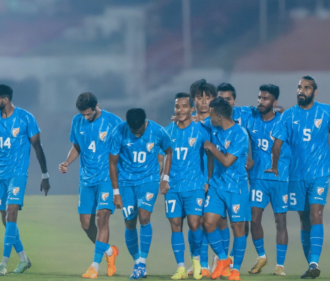 India vs Singapore AFC Asian Cup Qualifier ends first half 0–0 as both sides battle hard in a tense, goalless encounter.
