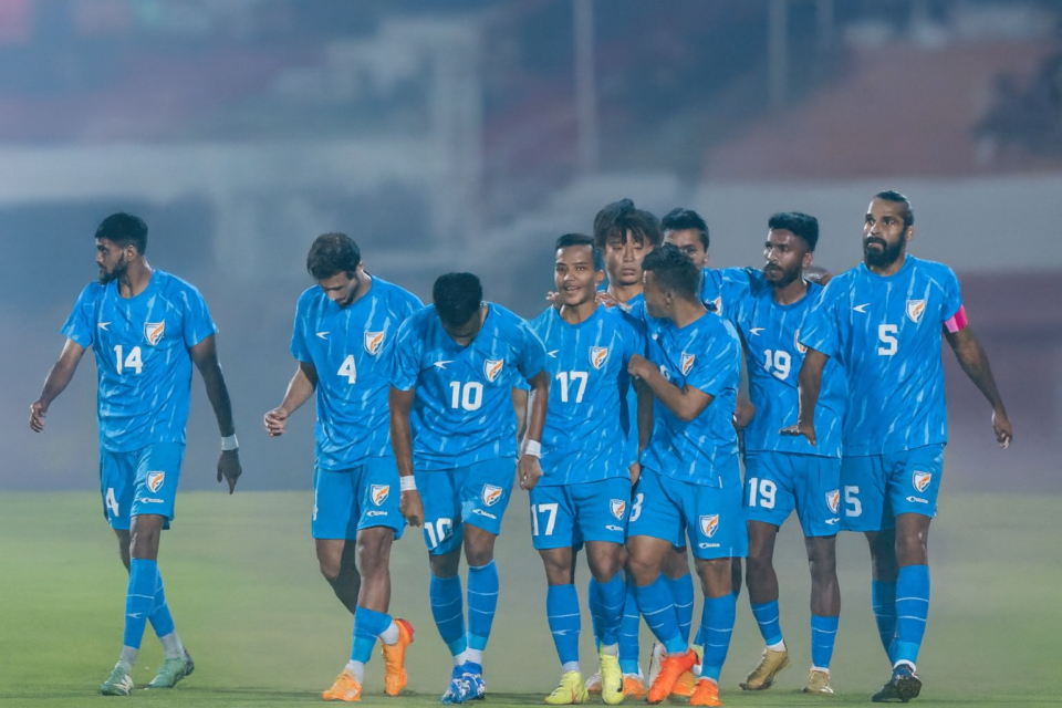 India vs Singapore AFC Asian Cup Qualifier ends first half 0–0 as both sides battle hard in a tense, goalless encounter.